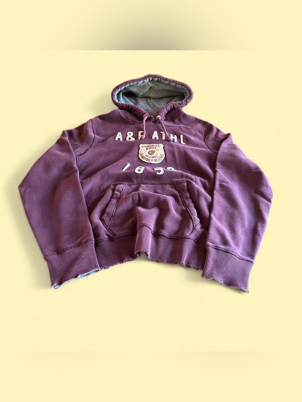 Vintage Y2K Abercrombie & Fitch Muscle Fit Hoodie Burgundy Men’s 2XL